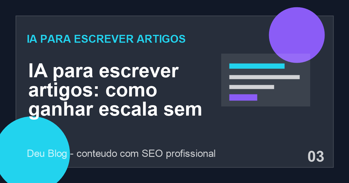 Interface de IA criando artigo de blog com revisão humana e checklist de SEO