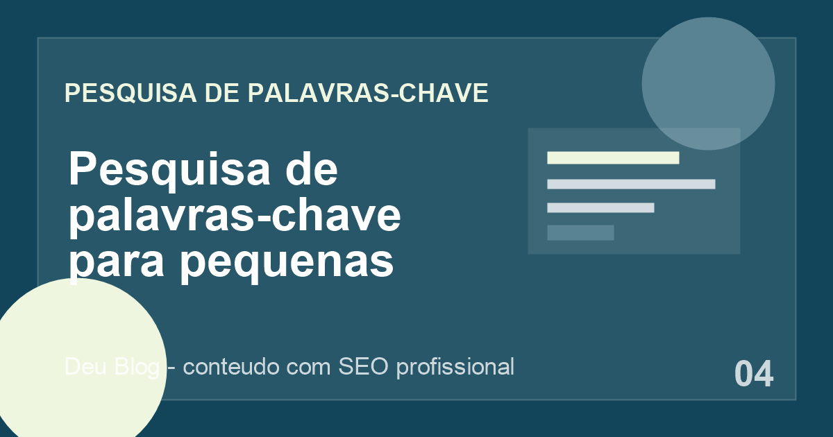 Mapa de palavras-chave com termos de cauda longa para pequenas empresas